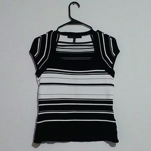 White House Black Market Striped Top Size M